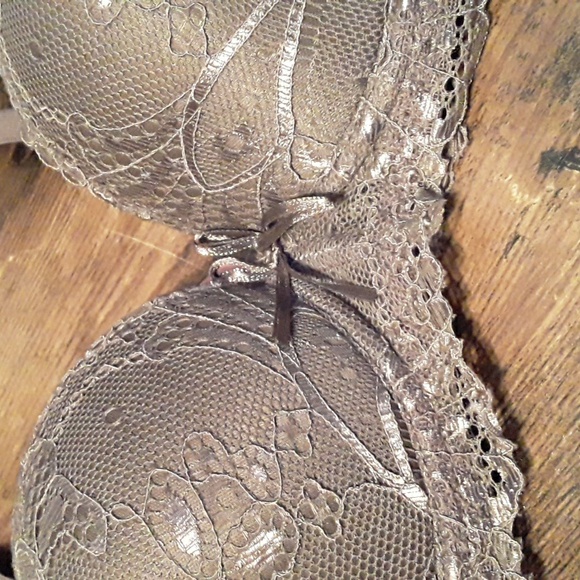 34A Sexy Rene Rofe Stunning Chocolate Lace Padded underwire Push Up Bra - Picture 3 of 7